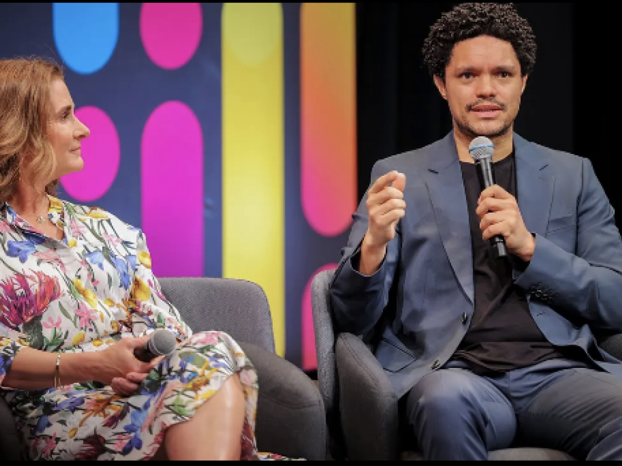 Trevor Noah and Melinda French Gates